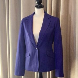 Talbots deep blue wool blazer, size 8.